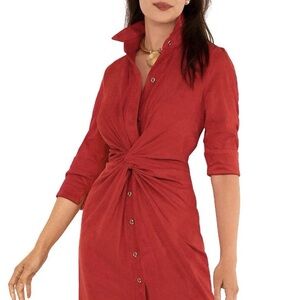 Gretchen Scott Designs Red Knot Front Dress